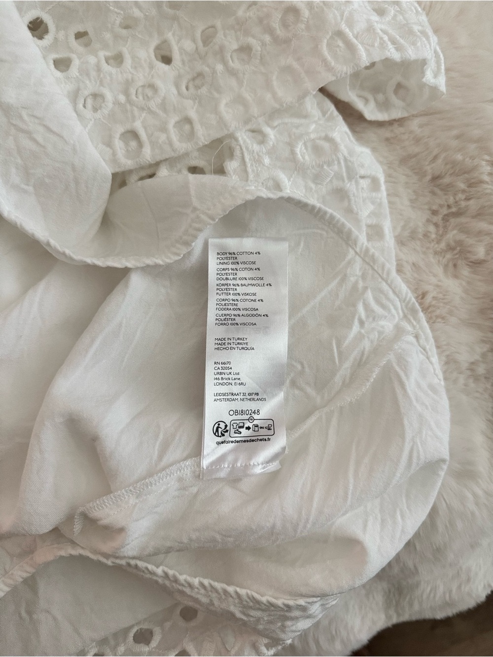 Anthropologie White Eyelet Maxi Dress with Puff Sleeves - Picture 6 of 6